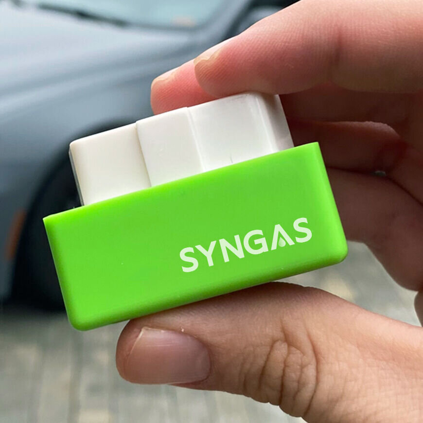 Nahaufnahme des SynGas OBD2-Geräts